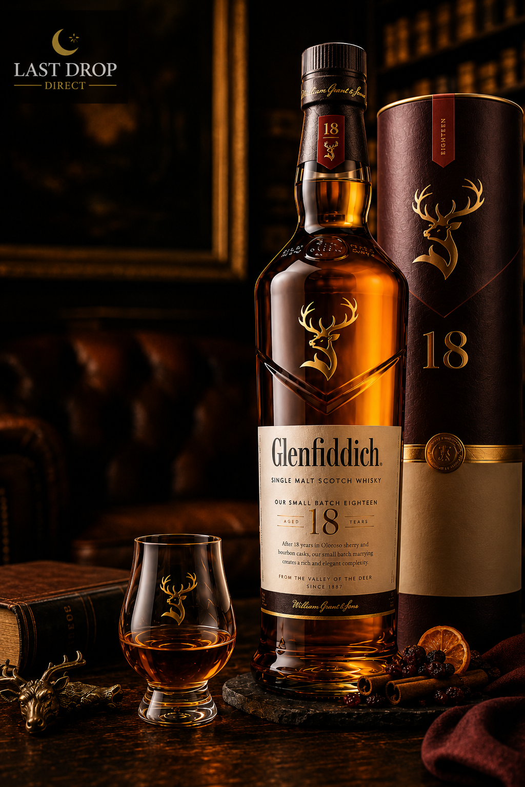Glenfiddich 18-Year-Old Single Malt Scotch Whisky
